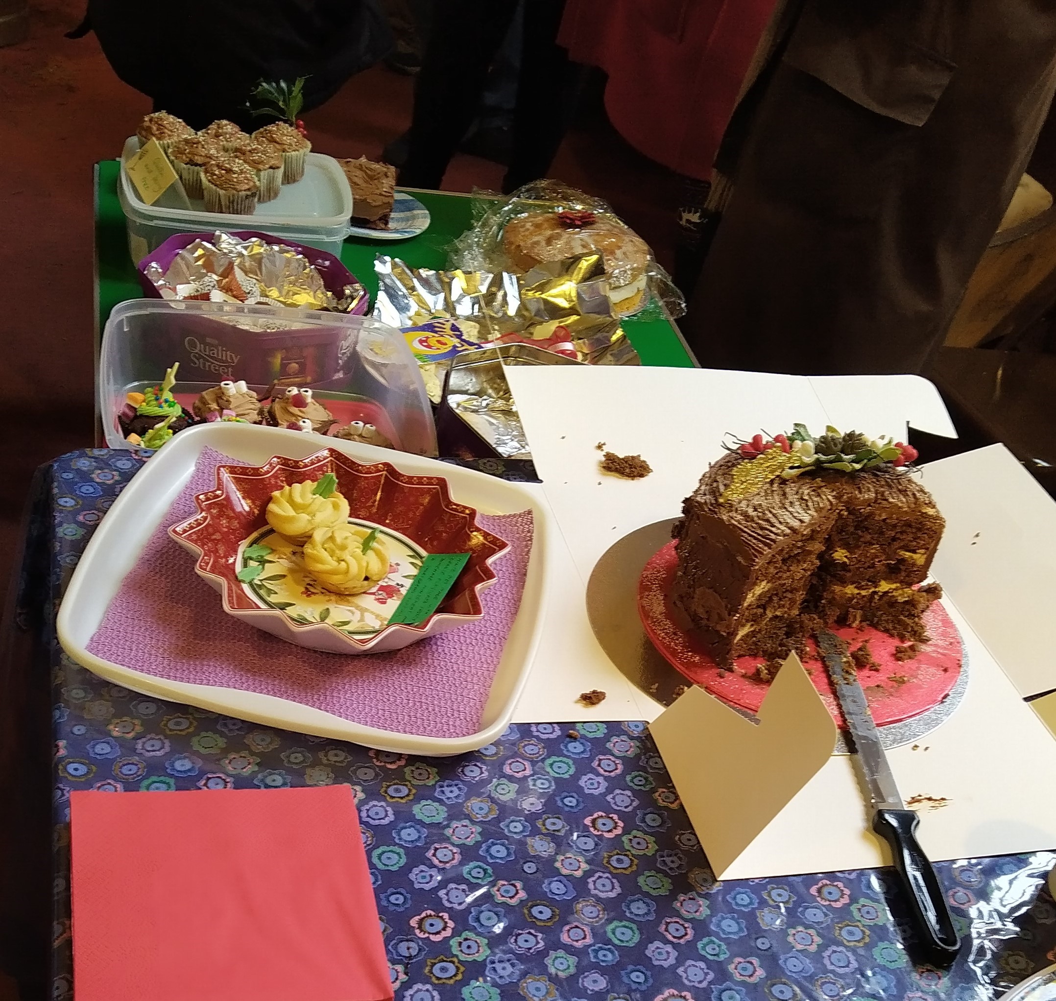 A selection of different cakes on a table