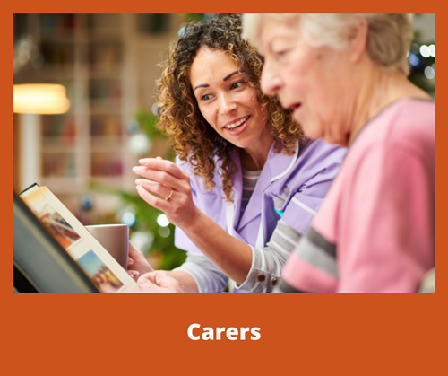A female carer with an older woman