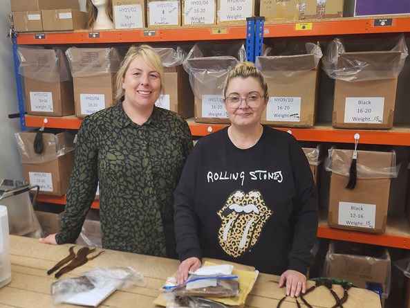 Avara Food Hereford colleagues Kelly Ingram (L) and Mel Bucher-Bryan (R) enjoy volunteering at The Little Princess Trust