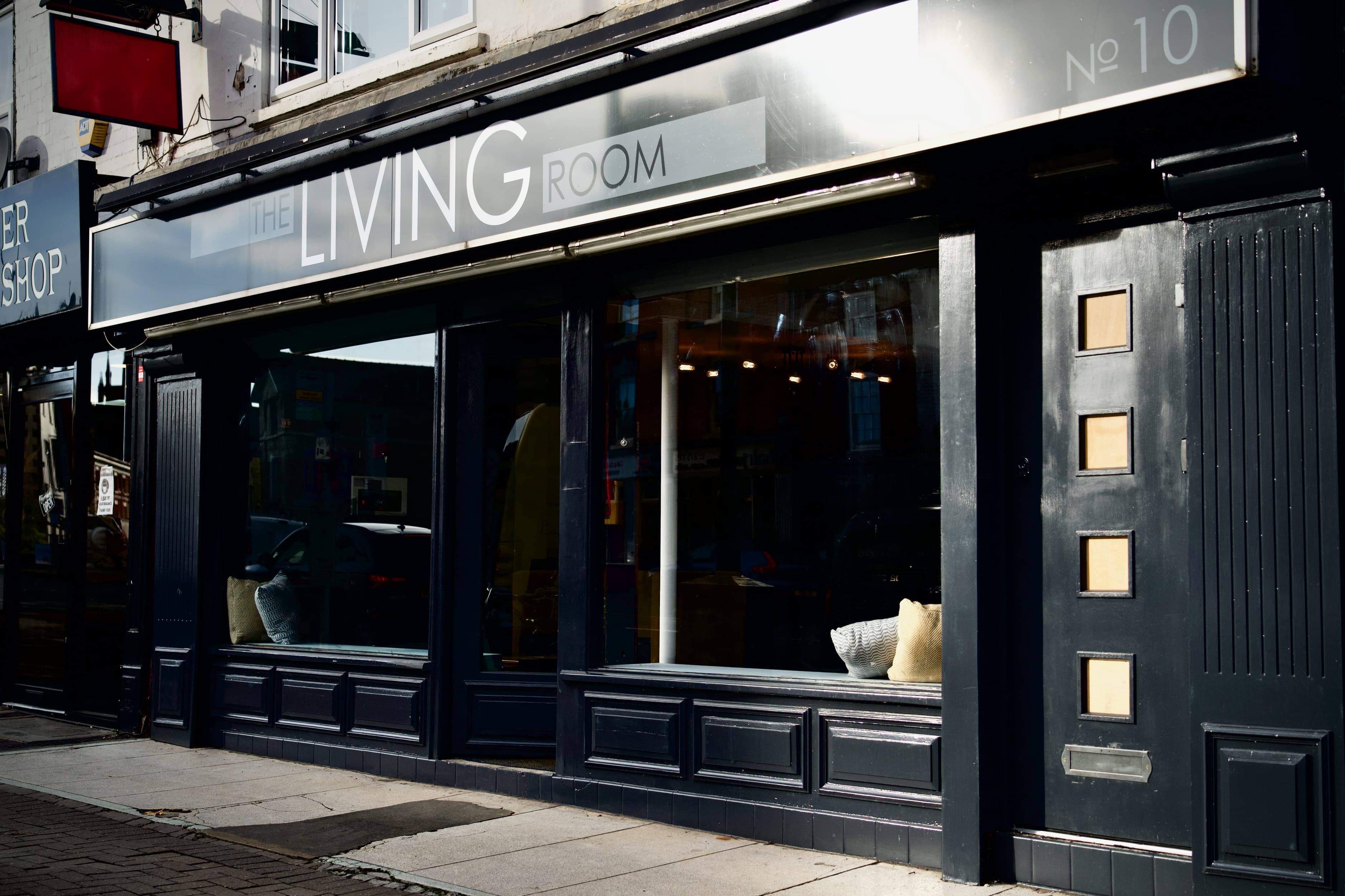An exterior photo of The Living Room