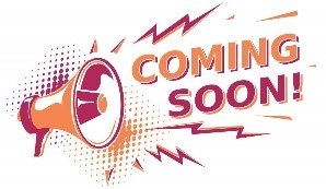 "Coming soon" words coming out of a megaphone