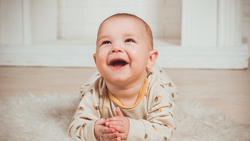 Baby smiling